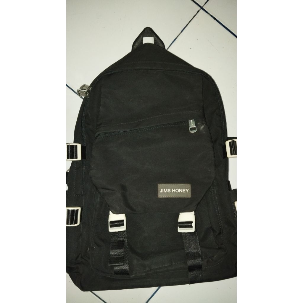 TAS RANSEL BACKPACK SEKOLAH HITAM JIMS HONEY