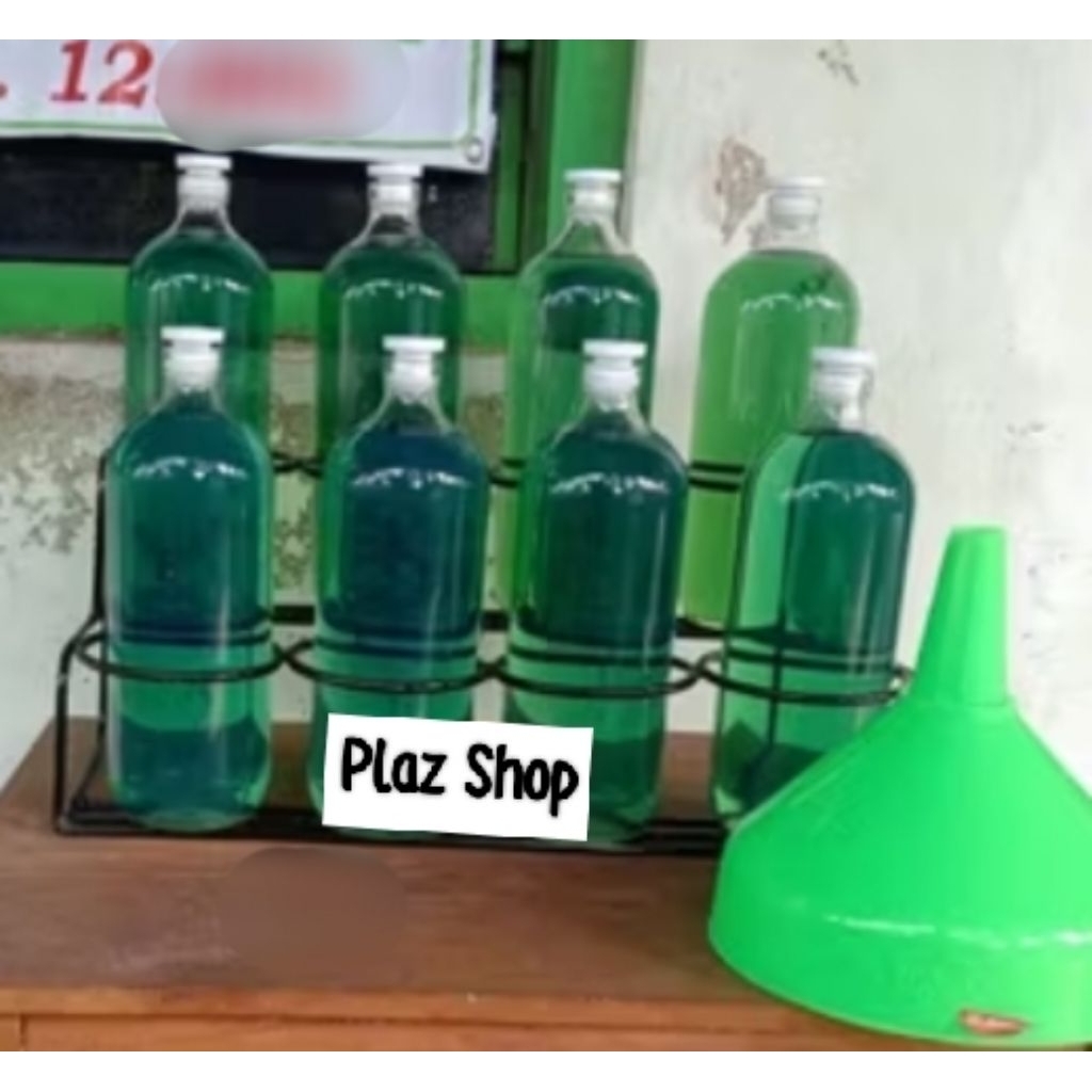 Rak Dudukan Botol Bensin/Jamu Diameter 9cm – Rak Display Besi Multifungsi