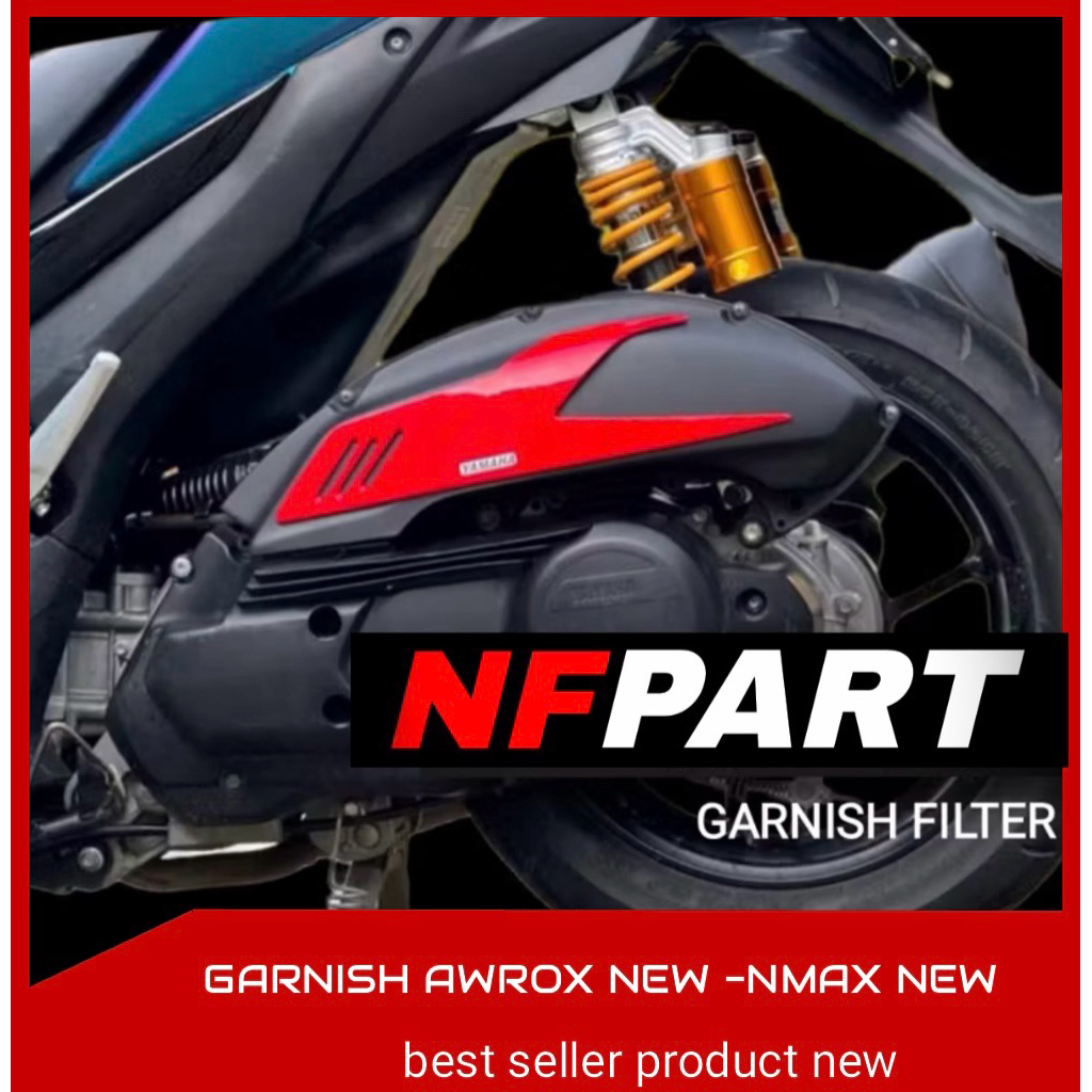 GARNISH KIPS RACING TUTUP BOX FILTER N MAX NEW / AEROX NEW WARNA ▪️garnish aerox new variasi nmax / 