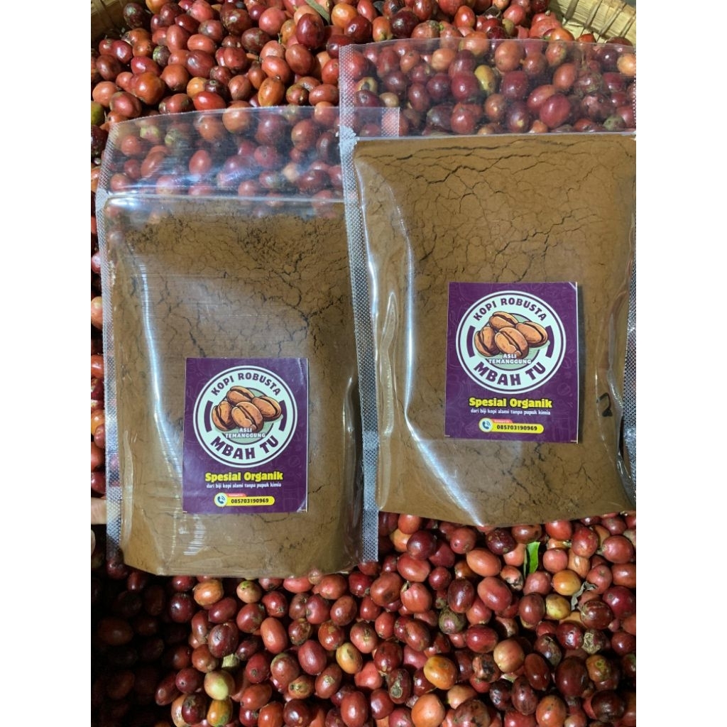 

bubuk kopi robusta 250gram 100% pilihan petik merah