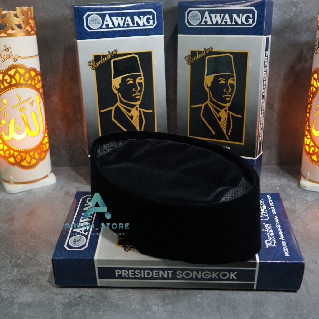 Terlaris Peci Hitam Polos Awang Tinggi 7 8 9 10 Cm Songkok Hitam Motif AC