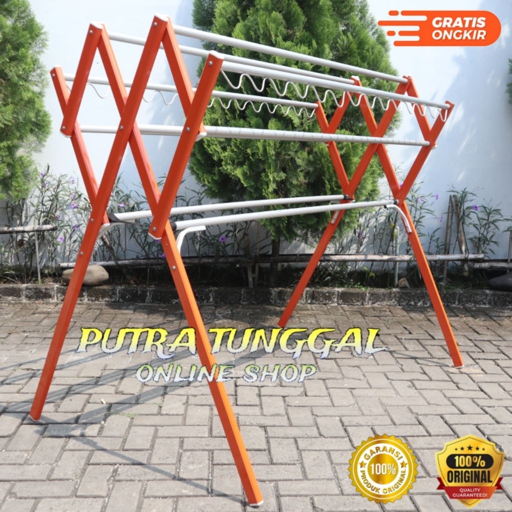 Jemuran baju super jumbo jemuran pakaian / handuk / aluminium 180cm