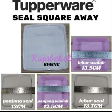 hanya tutup medium square away Tupperware(1pc)