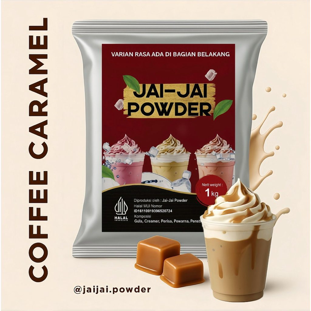

Bubuk Minuman 1kg - Coffee Caramel - Jai Jai Powder
