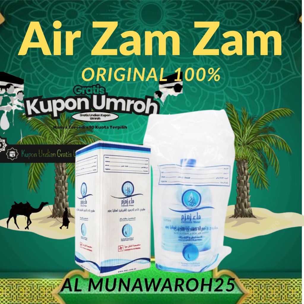 

( ORIGINAL 100% ) AIR ZAM ZAM 5 LITER MURAH ASLI ORIGINAL BARCODE