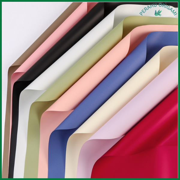 

Kertas Buket Bunga Polos Solid Flower Wrapping Cellophane Full Color Opp KB6199