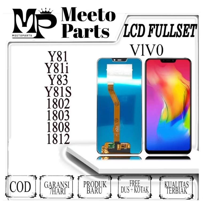 LCD TOUCHSCREEN VIVO Y81/Y81i/Y83/Y81S/1802/1803/1808/1812 ORIGINAL 100% Fullset - Layar HP + Bonus 