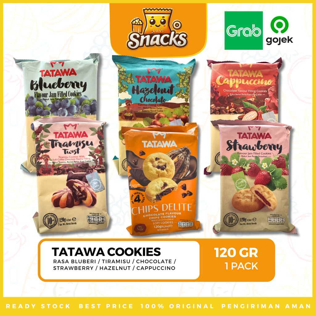 

Lav.Snacks︱Tatawa Cookies Hazelnut / Chocolate / Strawberry / Blueberry / Tiramisu / Cappuccino 120GR - 1 PACK