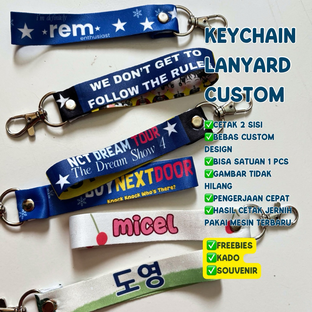 

[NEW!] CUSTOM KEYCHAIN LANYARD BAG HANDPHONE REQUEST GAMBAR DESIGN NAMA | GANTUNGAN KUNCI TAS HP TISSUE FREEBIES SOUVENIR