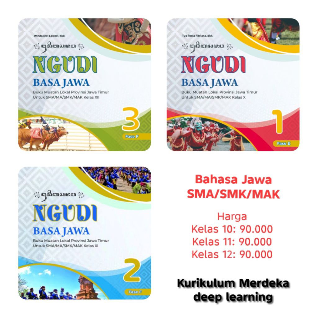 Buku Ngudi Basa Jawa Jawa Timur Kelas 10, 11, 12 SMA/SMK/MA