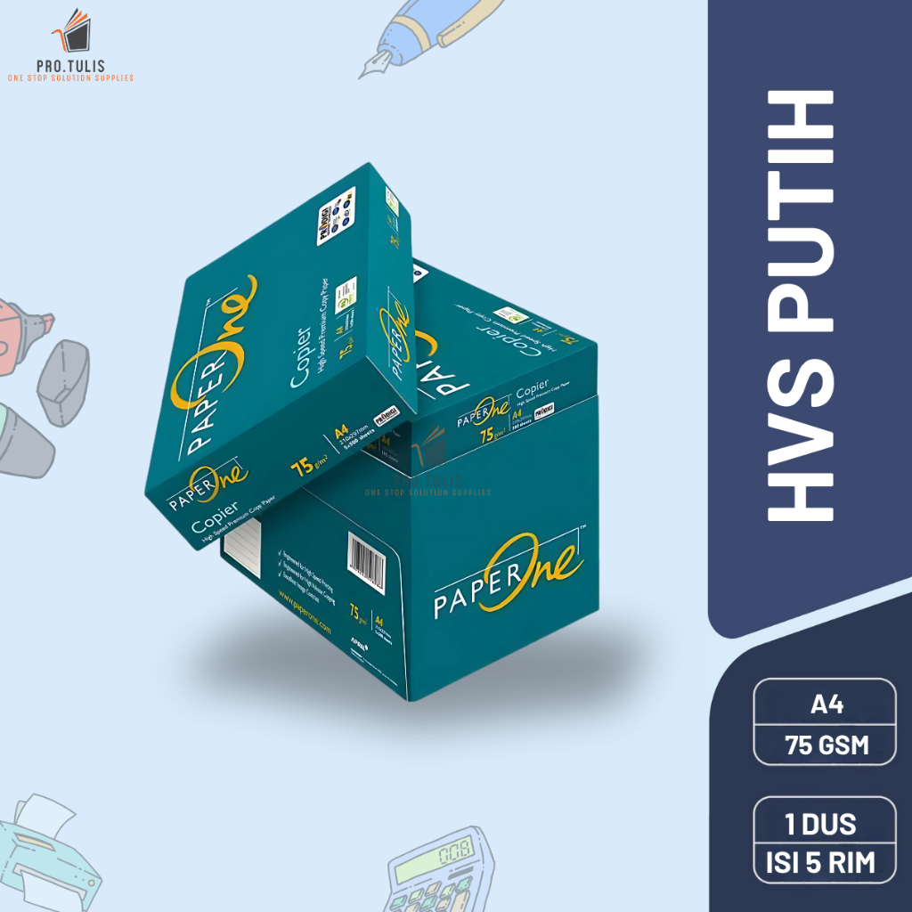 

(Instant) Kertas Print Fotocopy Paperone HVS A4 75 Gr