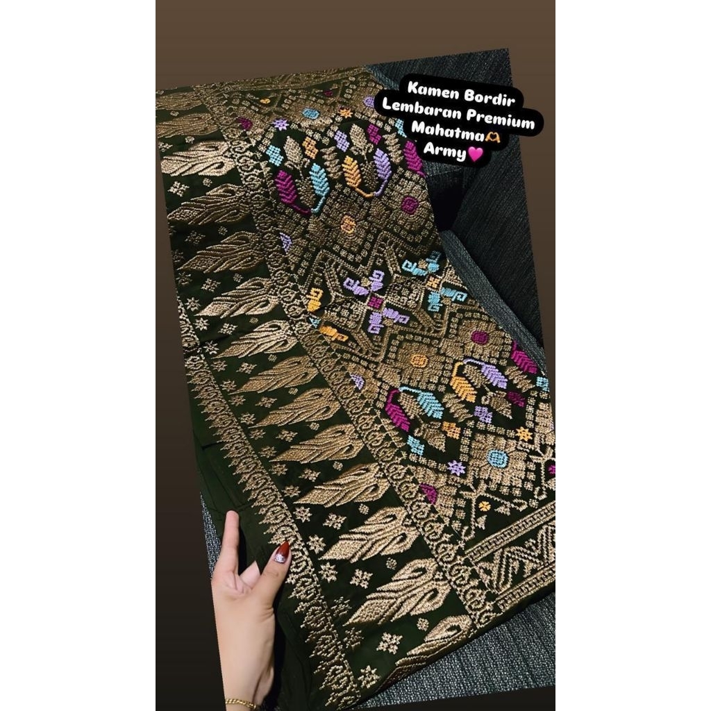 Kain bordir songket Bali // kamen songket bordir (Kamen lembaran)