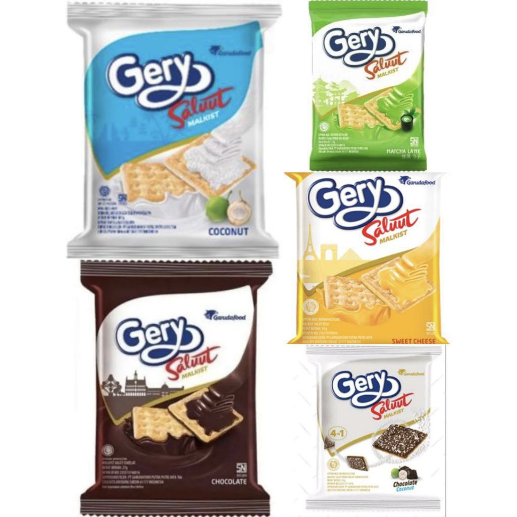 

GERY SALUUT MALKIST RENCANG isi 10 Semua Varian Rasa Original Sweet Cheese Chocolate Matcha Latte Krim Coklat Krim kelapa Snack Gery Salut Cemilan COKALT