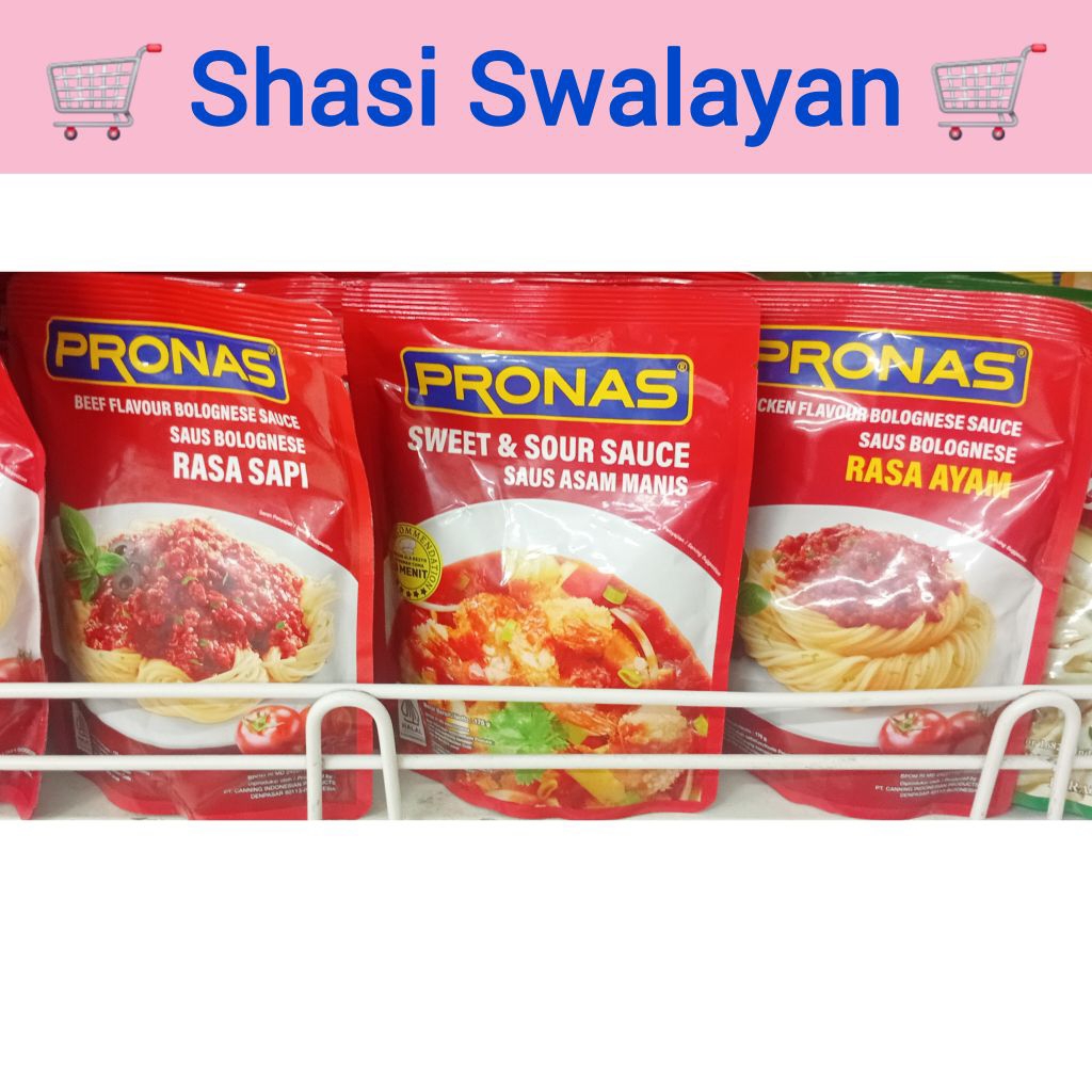 

PRONAS Saus Pasta 315gr - Bolognese Sapi/ Ayam/ Asam Manis