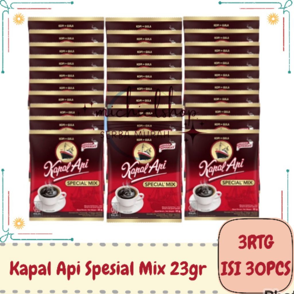 

Kopi Kapal Api Spesial Mix 23gr 3Renceng Isi 30pcs