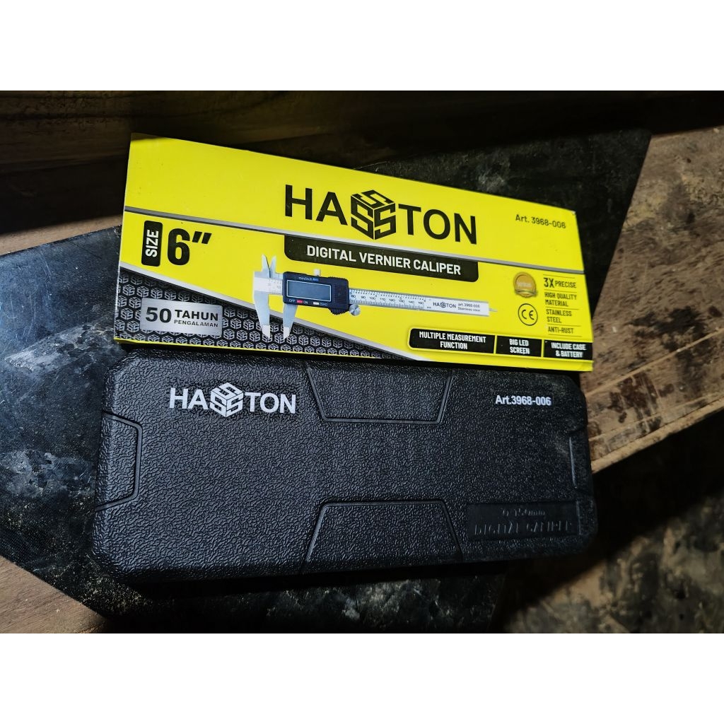 Haston Sigmat Digital-Jangka sorong 6" 3968-006 (Bekas review tidak terpakai sama sekali )