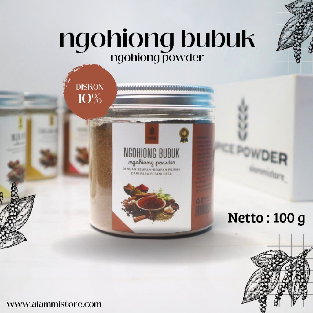 

Bubuk Ngohiong 100 gr Tanpa Pengawet Tanpa Campuran Tanpa Msg Rempah - Rempah spice Powder