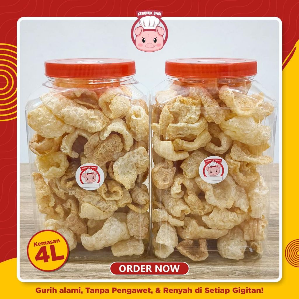 

Kerupuk Kulit Babi Kemasan 4L