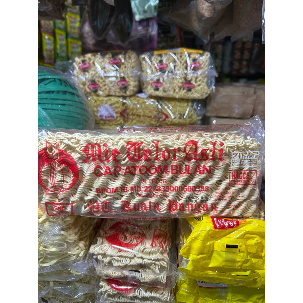 

Mie Telor Asli Cap Atom Bulan ecer 200gr