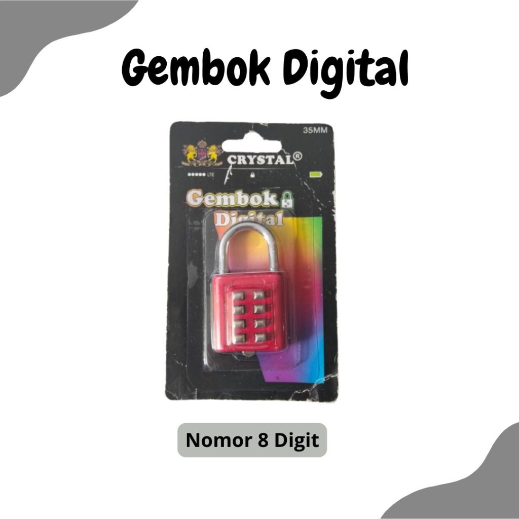 Gembok Digital Nomor 6 digit / 8 digit