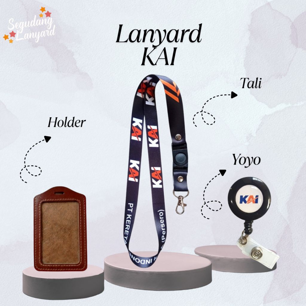

READY!LANYARD KAI TALI PREMIUM TERMURAH!!!/TALI GANTUNGAN ID CARD KAI TERMURAH!!!