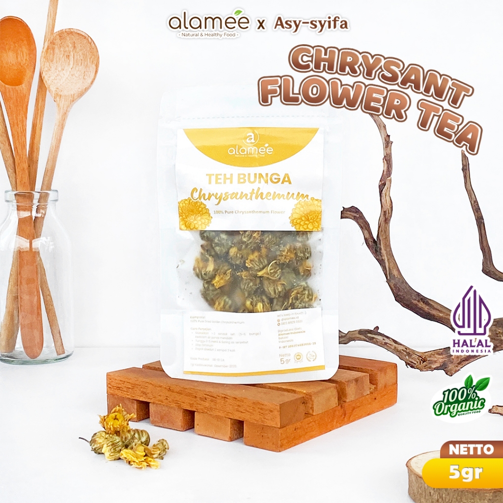 

ALAMEE Teh Bunga Chrysanthemum Tea Krisan Emas Golden Crysant Herbal Alami Organik Crysanthemum 5gr