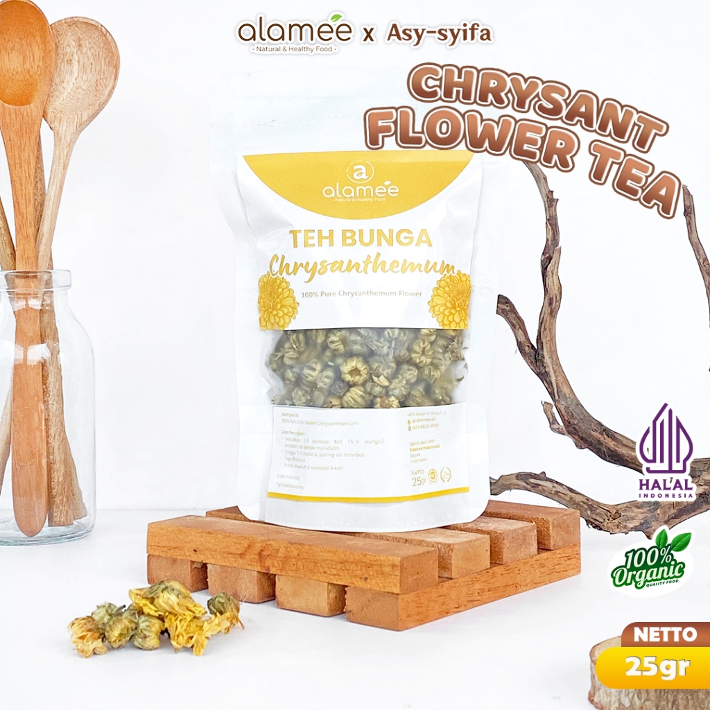 

ALAMEE Teh Bunga Chrysanthemum Tea Krisan Emas Golden Crysant Herbal Alami Organik Crysanthemum 25gr