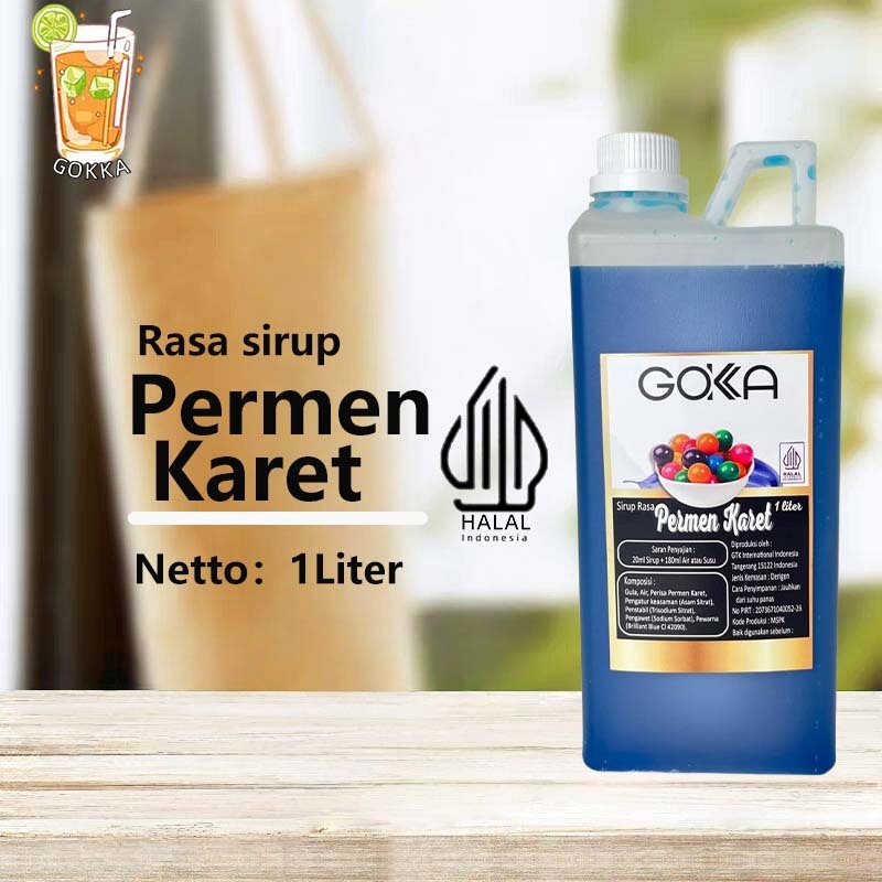 

GОKKA Syrup / Permenkaret Flavoured Sirup / Sirup Permenkaret 1L International Halal