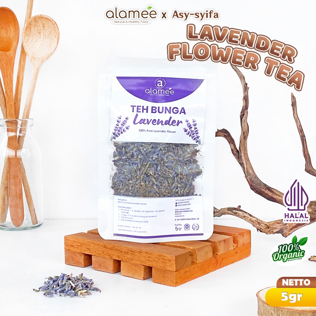 

ALAMEE Teh Bunga Lavender Insomnia Tea Organik Kering Dried Flower Herbal Alami Organic 5gr