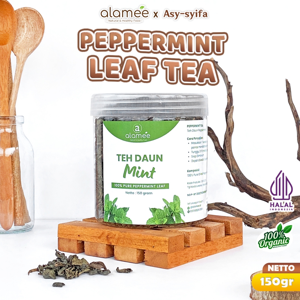 

ALAMEE Peppermint Tea Teh Daun Mint Organik Pappermint Papermint Kering Dried 150gr