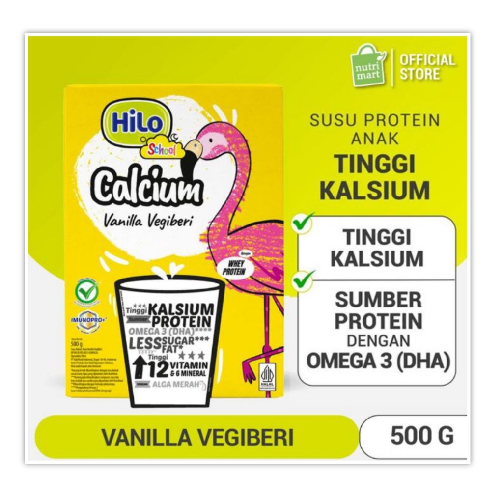 

Hilo School Vanila Vegiberi 500 gr Susu Protein Kalsium Tinggi Anak