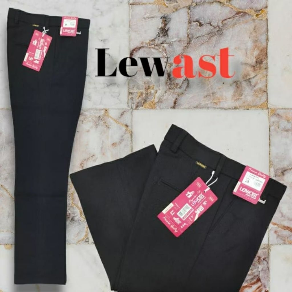 LEWAST-Celana Panjang Pria Formal/Reguler/Celana Panjang Kantoran Bahan Sanwos Original