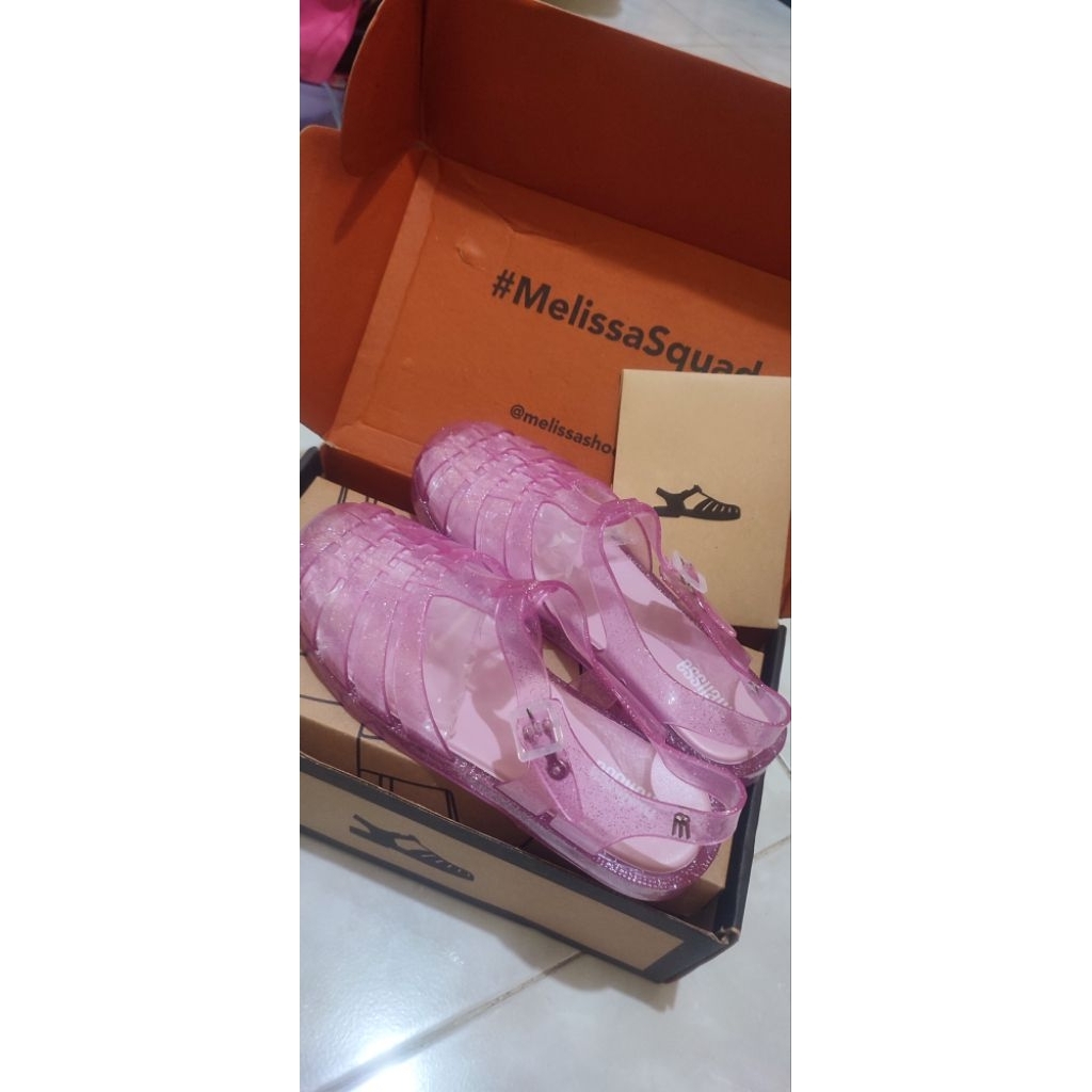 Melissa Possession ad pink glitter size 40