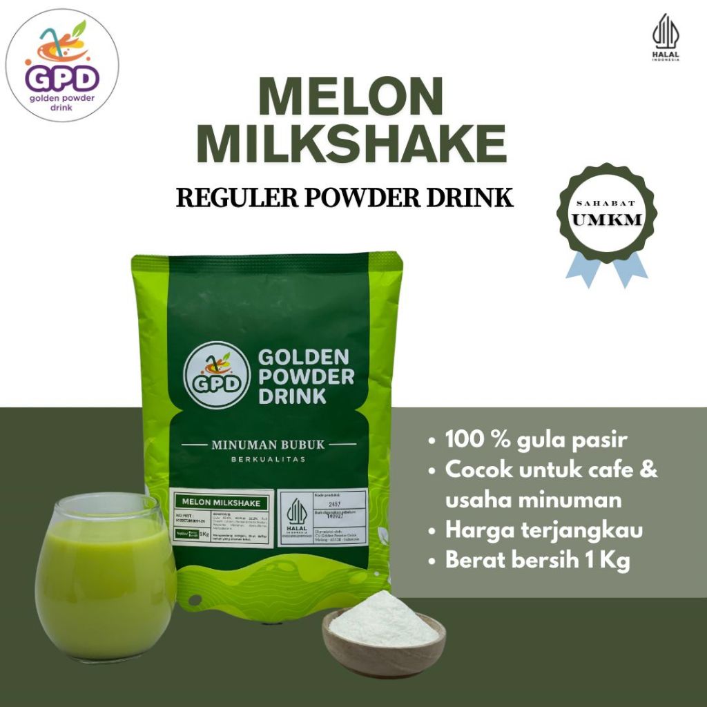 

Bubuk Minuman Reguler - Melon Milkshake - Golden powder drink