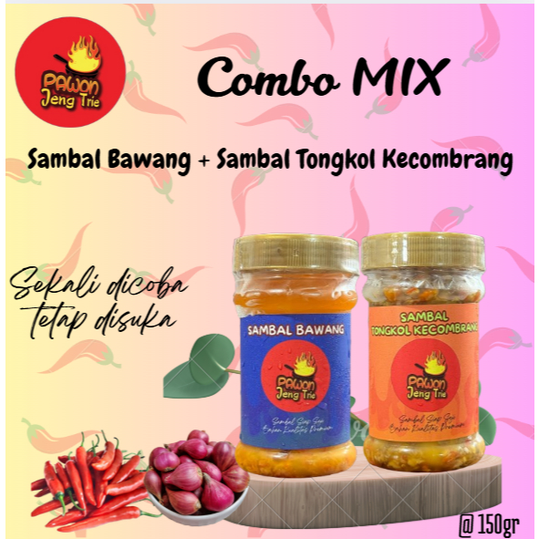 

Pawon Jeng Trie Combo Mix Sambal Bawang + Sambal Tongkol Kecombrang