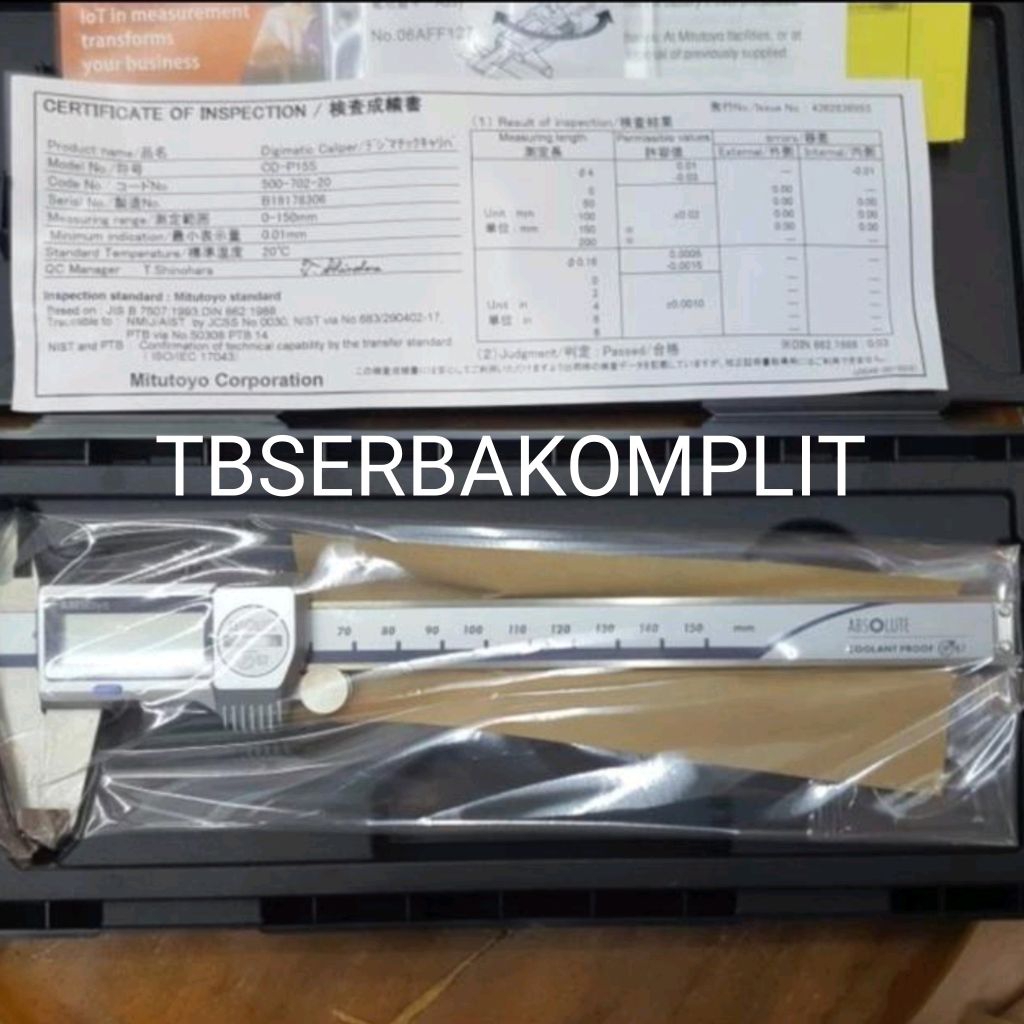 

MITUTOYO 500-702-20 ABS COOLANT CALIPER 150/0.01MM 500-702-20 CD-P15S CDP15S 150MM ORI