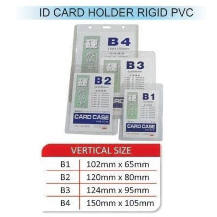 

Id Card B1 Plastik Name Tag Card Case B1 Cover Mika Tebal Bening Vertical Hard Case Potrait