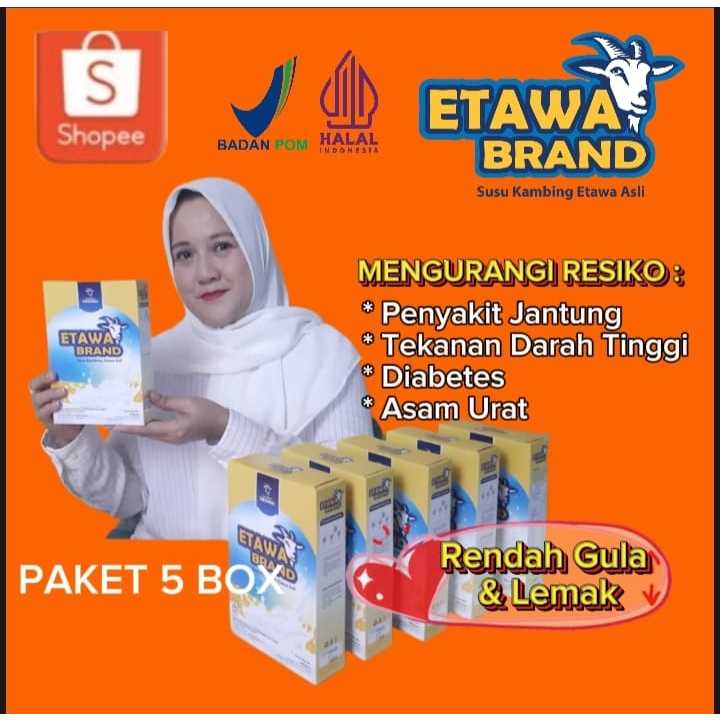 

PAKET 5 BOX SUSU ETAWABRAND - SUSU KAMBING ASLI (REHDAH GULA & LEMAK)