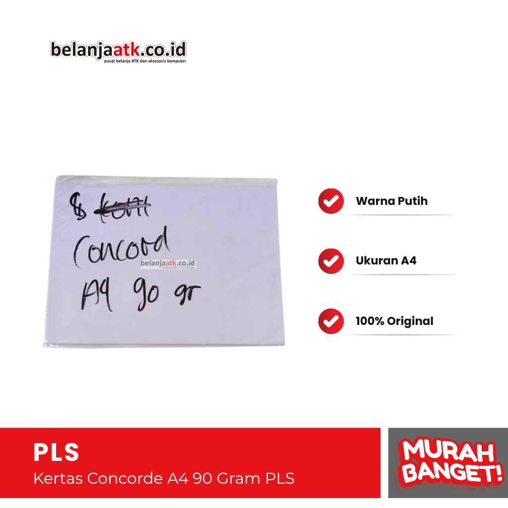 

Kertas Concorde A4 90 Gram PLS