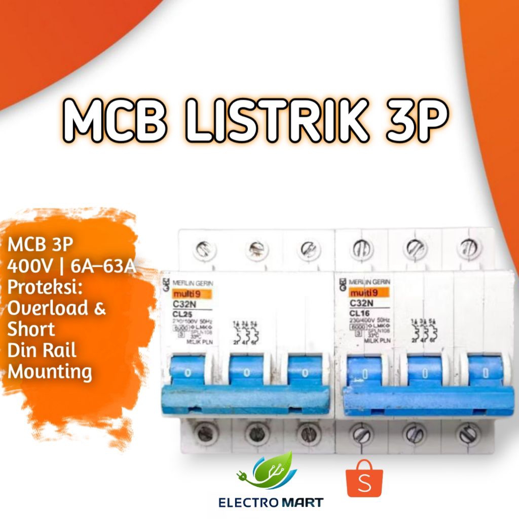 MCB PLN 3P MEREK MERLIN GERIN Second original