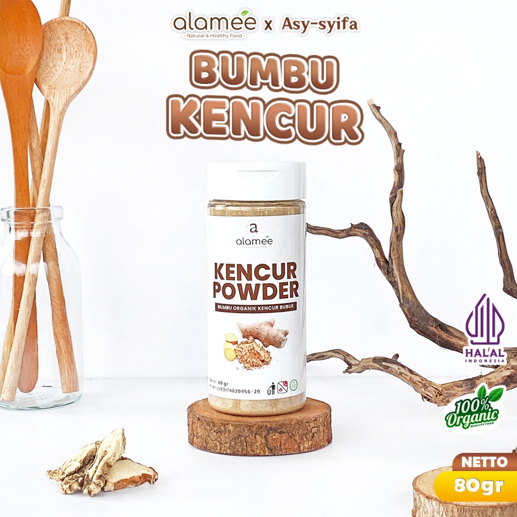 

ALAMEE Kencur Bubuk Bumbu Dapur Organik Murni Asli Tanpa Campuran Seasoning Powder Spice 80g