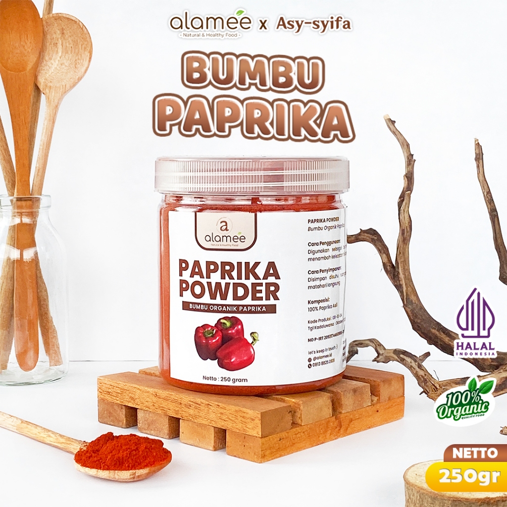 

ALAMEE Paprika Bubuk Seasoning Powder Ground Bumbu Dapur Instan Organik Murni Tanpa Campuran 250g