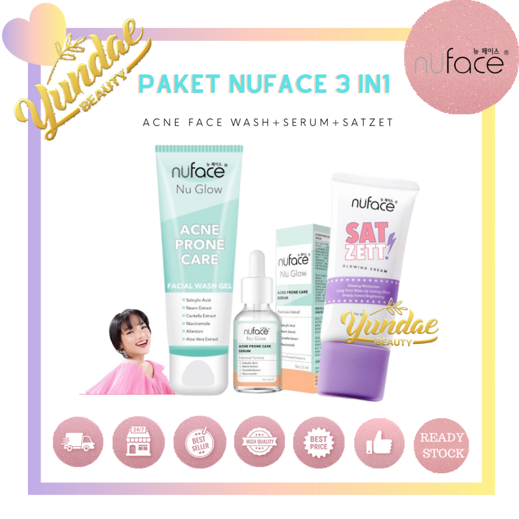 Nuface Paket Glowing Sat Zett | Nuface Acne Sat Zett