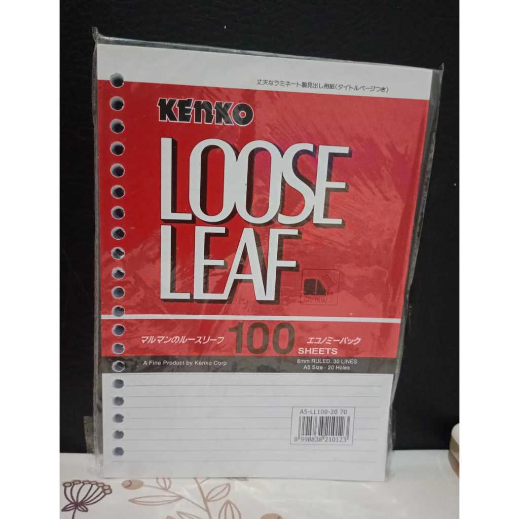 

Loose Leaf Kenko A5 Isi 100 Lembar Garis Putih / Kertas Binder/ Isi Binder