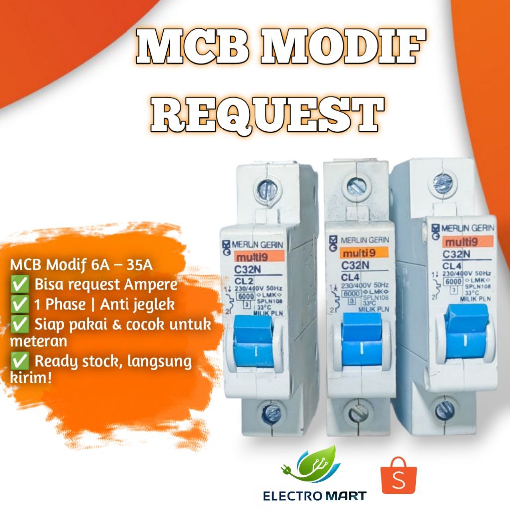 MCB modif PLN anti jegglek Merlin gerin 2A modif 20A