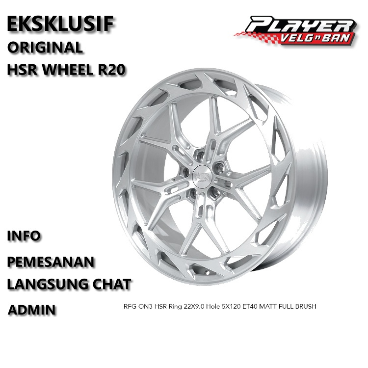 VELG MOBIL RING22 HSR ORIGINAL SPESIAL MODEL UNTUK BMW LANDROVER PELEK RFG ON3 R22 L9 PCD5X120 ET40
