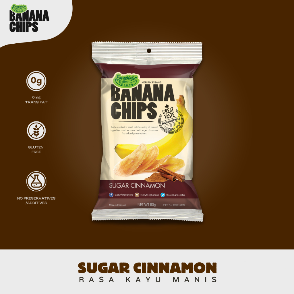 

Keripik Pisang Kayu Manis Everything Banana Chips | Banana Chips Sugar Cinnamon | Snack Sehat Manis