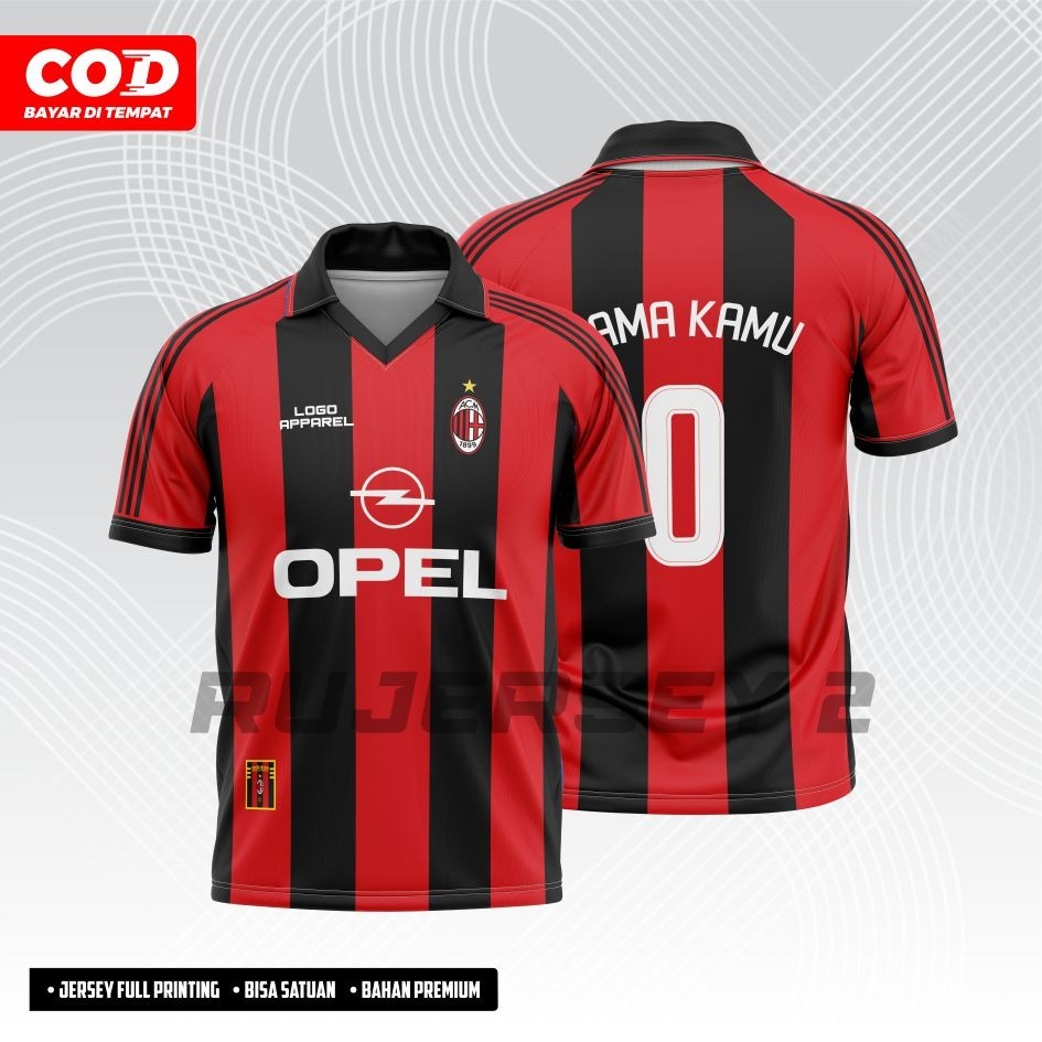 JERSEY MILAN 1998 / AC MILAN 1998 RETRO PRINTING