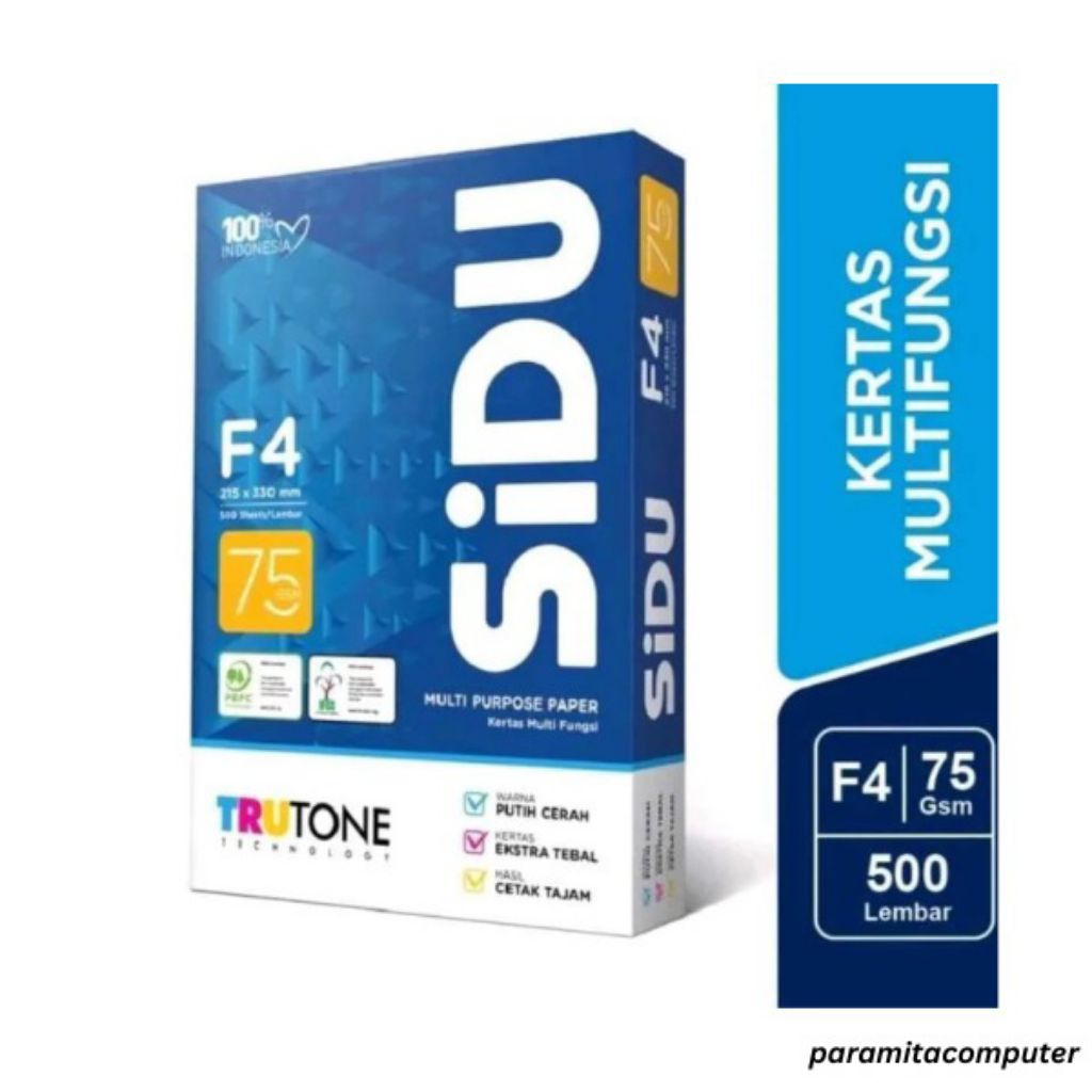 

Kertas HVS SIDU Sinar Dunia F4 75 gsm