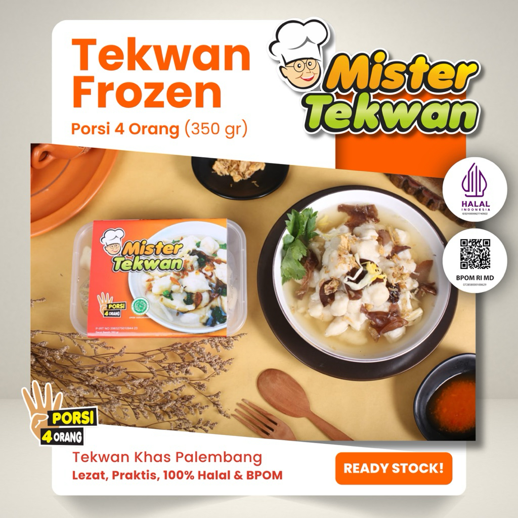 

Mister Tekwan Frozen Ikan Tenggiri Asli Palembang Porsi 4 Orang Halal & BPOM | Ready Stock